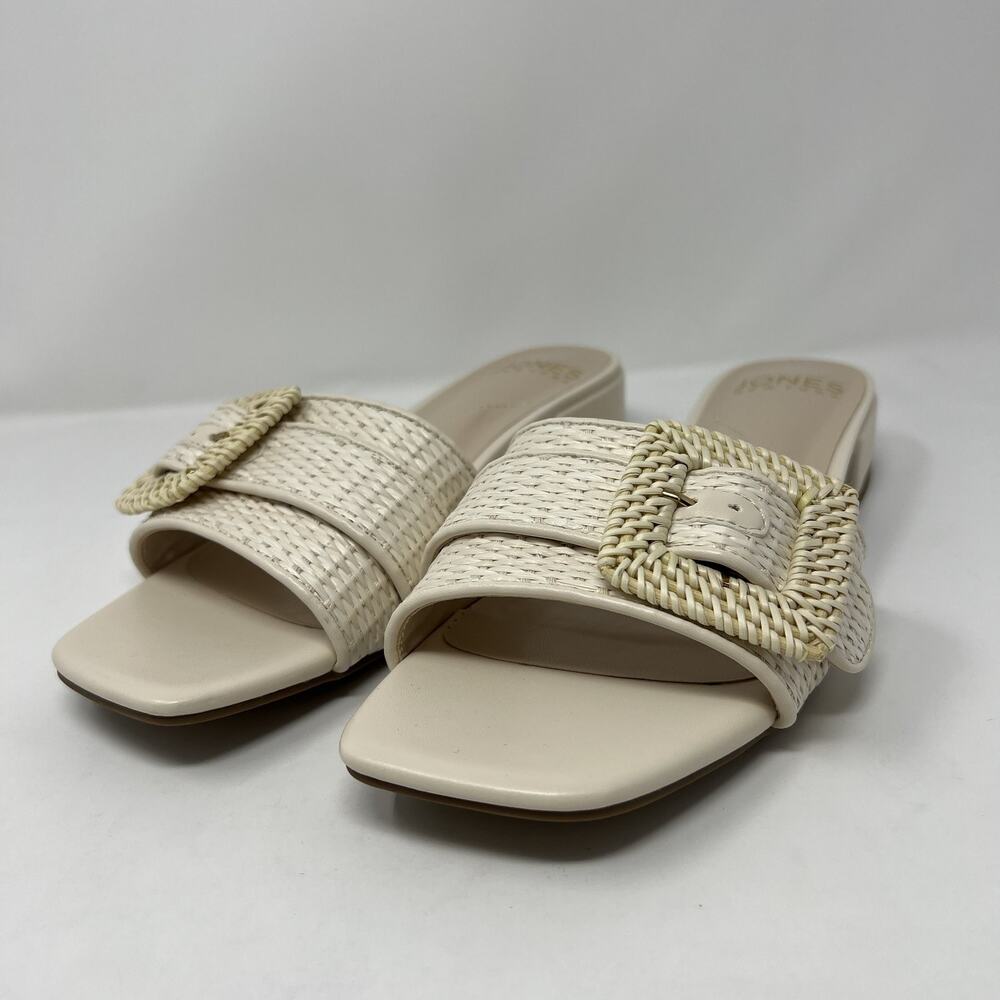 Jones New York Women's 7.5M Vanley Bone Raffia Sandals
